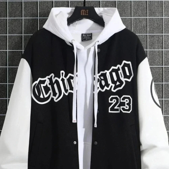 COPY - Black Mens Chicago Bomber Jacket